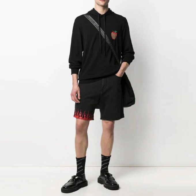 SS21 Apple Arrow Solid Color Loose Fit Black