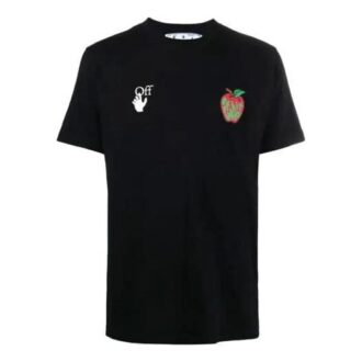 SS21 Arrow Apple Printing Casual Short Sleeve Ordinary Version Black
