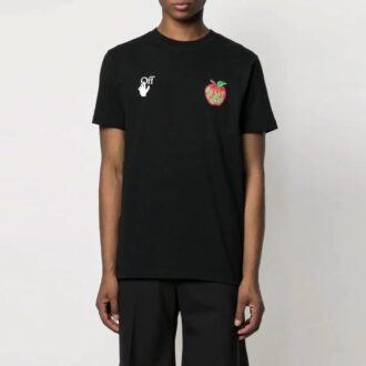 SS21 Arrow Apple Printing Casual Short Sleeve Ordinary Version Black