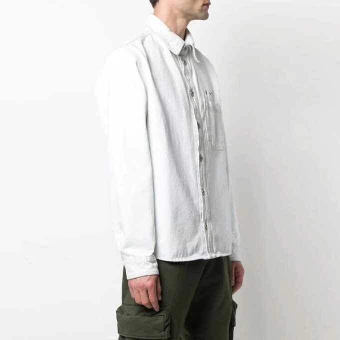 SS21 Arrow Logo Denim Jacket Version White