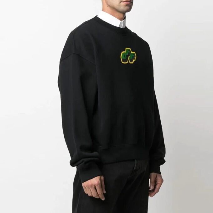 SS21 Arrow Pattern Sports Long Sleeves Loose Fit Black