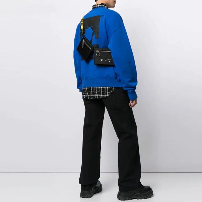 SS21 Arrow Pattern Sports Long Sleeves Loose Fit Blue