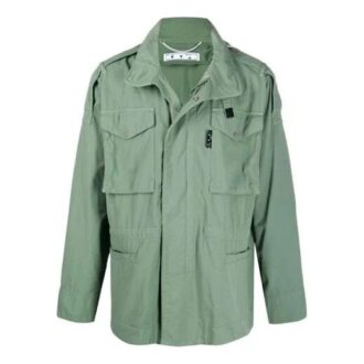 SS21 Arrows Logo Solid Color Multiple Pockets Jacket Green