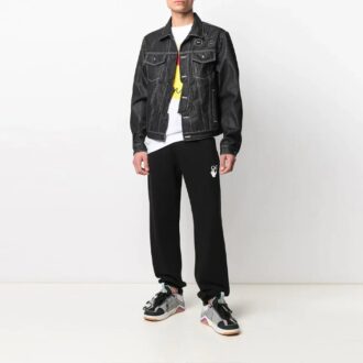 SS21 Arrows Pattern Denim Jacket Black