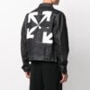 SS21 Arrows Pattern Denim Jacket Black