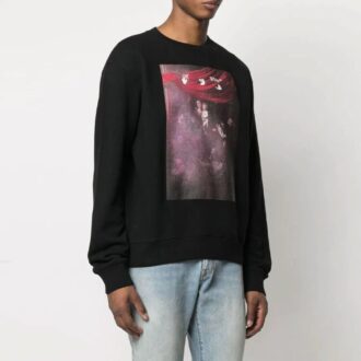 SS21 Arrows Pattern Printing Round Neck Long Sleeves Version Black SS21 Arrows Pattern Printing Round Neck Long Sleeves Version Black