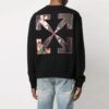 SS21 Arrows Pattern Printing Round Neck Long Sleeves Version Black