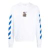 SS21 Arrows Pattern Stripe Printing Long Sleeves White