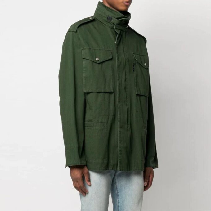 SS21 Arrows Pattern Zipper Hooded Jacket Ordinary Version Green
