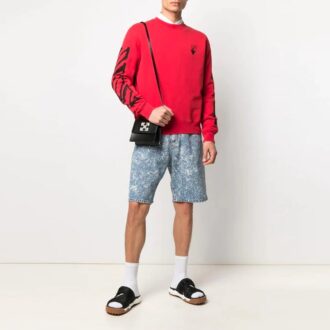 SS21 Arrows Printing Casual Round Neck Printing Version Red SS21 Arrows Printing Casual Round Neck Printing Version Red