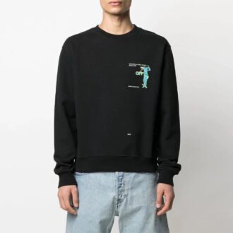 SS21 Arrows Printing Round Neck Long Sleeves Version Black SS21 Arrows Printing Round Neck Long Sleeves Version Black
