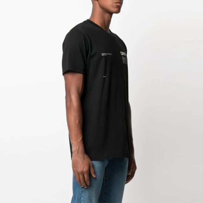 SS21 Arrows Printing Round Neck Printing Short Sleeve Ordinary Version Black