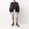 SS21 aviator Logo Printing Splicing Jacket Black