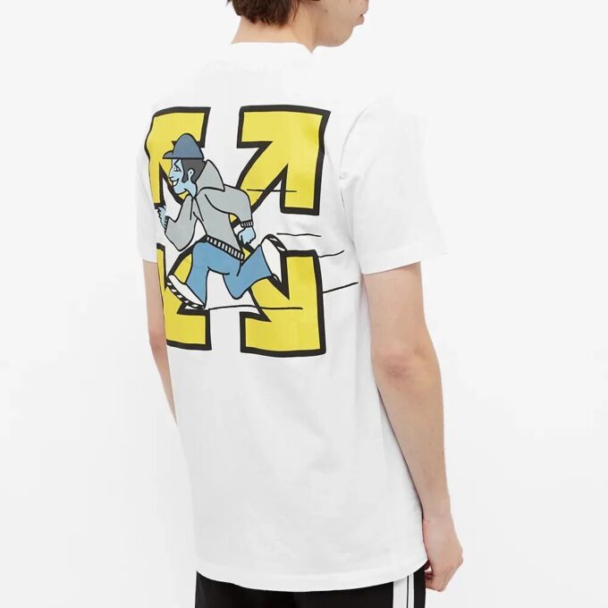 SS21 B-Boy Round Neck Printing Short Sleeve Pullover Short Sleeve Slim Fit Version White