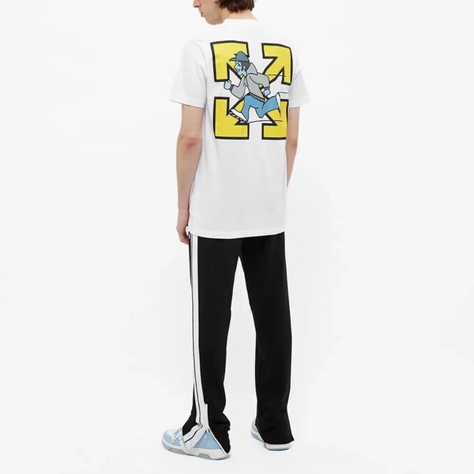 SS21 B-Boy Round Neck Printing Short Sleeve Pullover Short Sleeve Slim Fit Version White