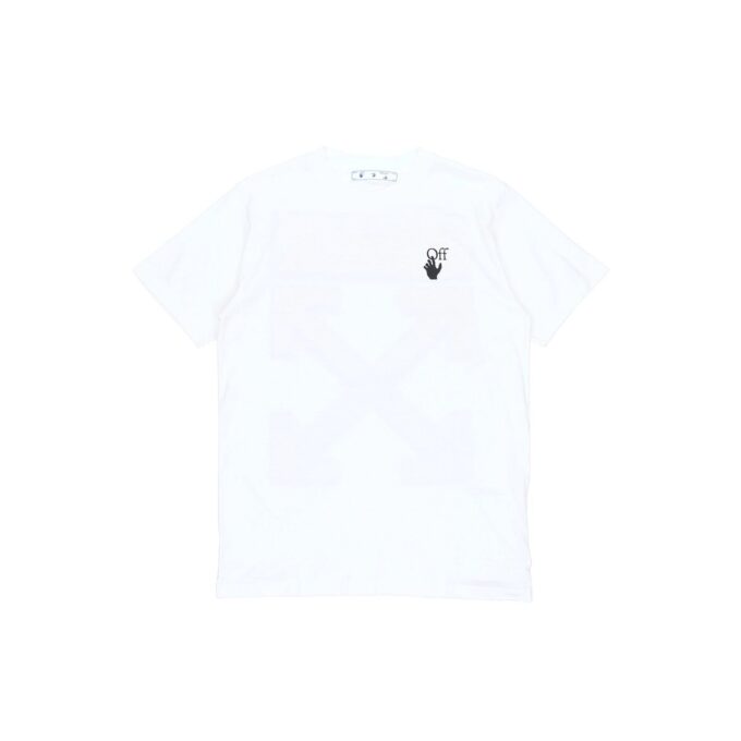 SS21 Back Arrow Logo Printing Round Neck Pullover Short Sleeve White