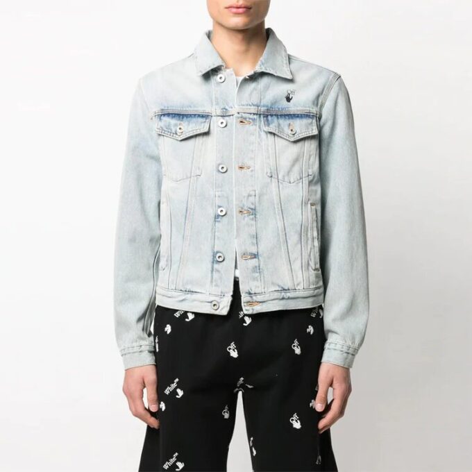 SS21 Back Printing Denim Jacket Blue