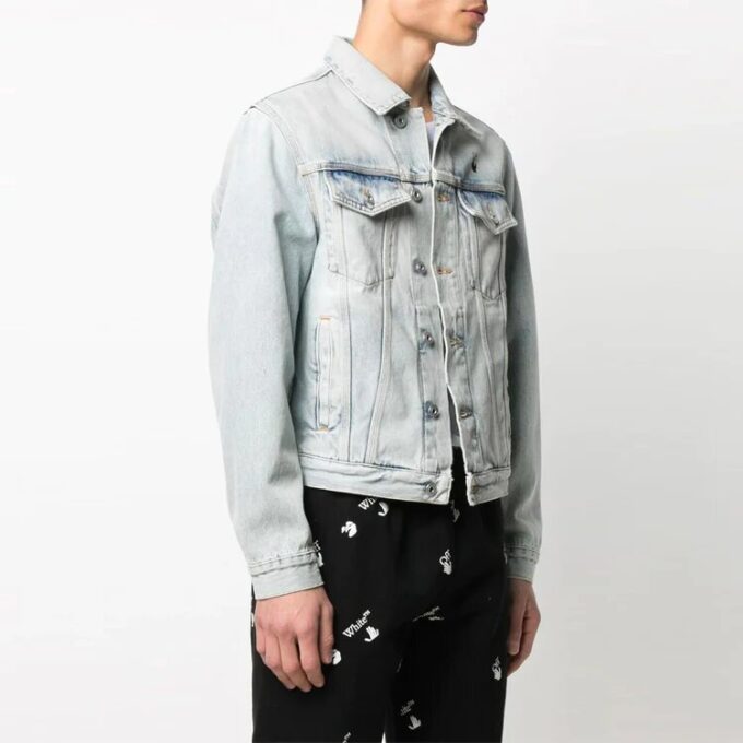 SS21 Back Printing Denim Jacket Blue