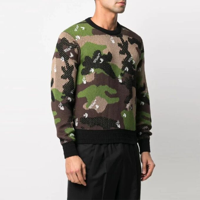 SS21 Camouflage Knit Green Camouflage