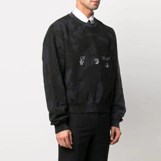 SS21 Camouflage Printing Logo Round Neck Black