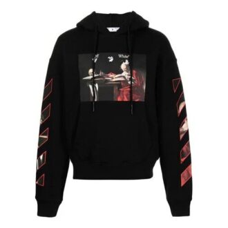 SS21 Caravaggio Printing Hoodie “Black Red”