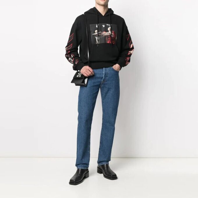 SS21 Caravaggio Printing Hoodie “Black Red”
