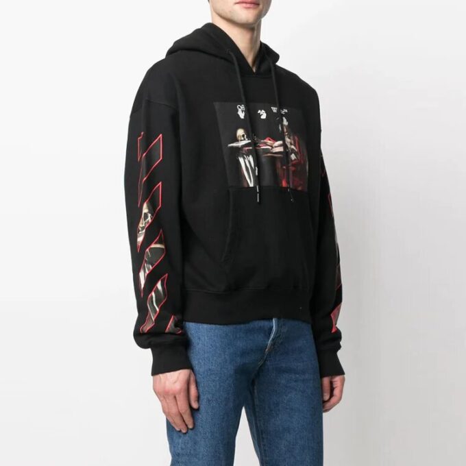 SS21 Caravaggio Printing Hoodie “Black Red”