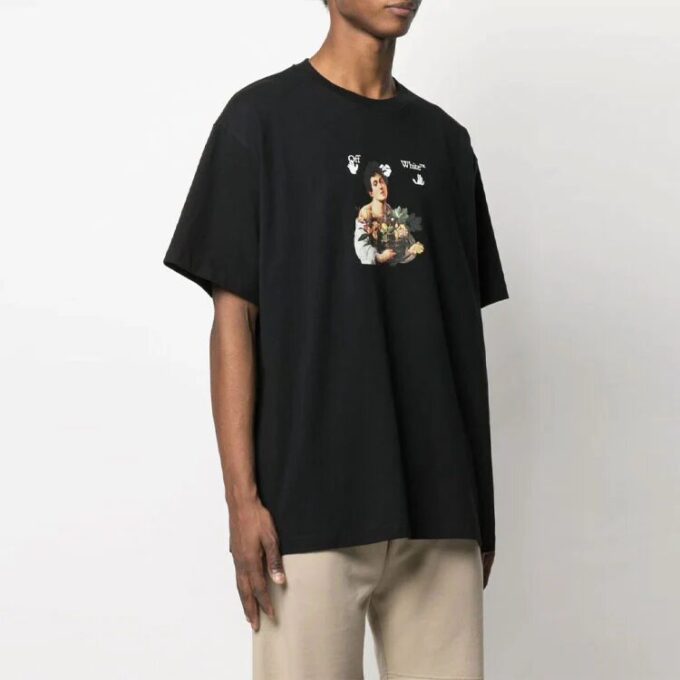 SS21 Cartoon Printing Short Sleeve Loose Fit Black