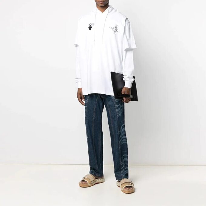 SS21 Casual Pattern Printing White