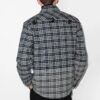 SS21 Chest Pocket Plaid Long Sleeves Shirt Loose Fit Black Gray