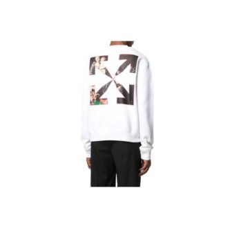 SS21 Classic Pattern Printing Round Neck Long Sleeves Ordinary Version White
