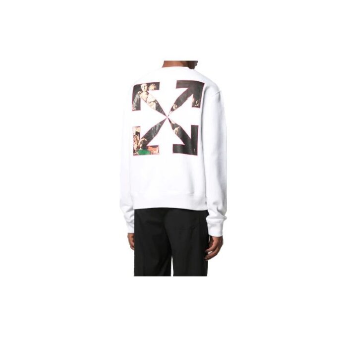 SS21 Classic Pattern Printing Round Neck Long Sleeves Ordinary Version White