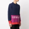 SS21 Colorblock Logo Round Neck Long Sleeves Blue
