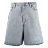 SS21 Cotton Denim Shorts Loose Fit Blue