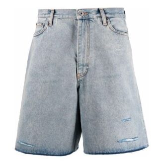 SS21 Cotton Denim Shorts Loose Fit Blue