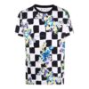 SS21 Cotton Flowers Plaid Short Sleeve Black White T-Shirt