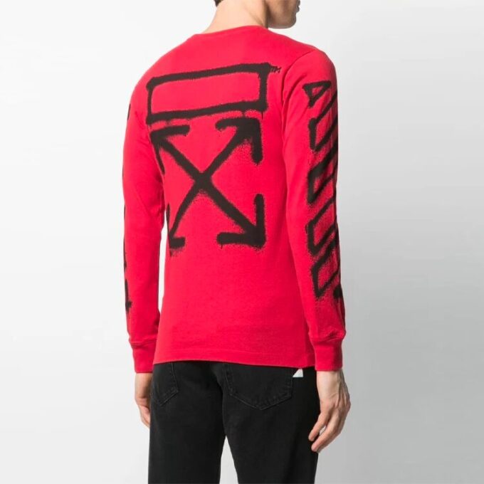 SS21 Geometry Pattern Long Sleeves Slim Fit Version Red