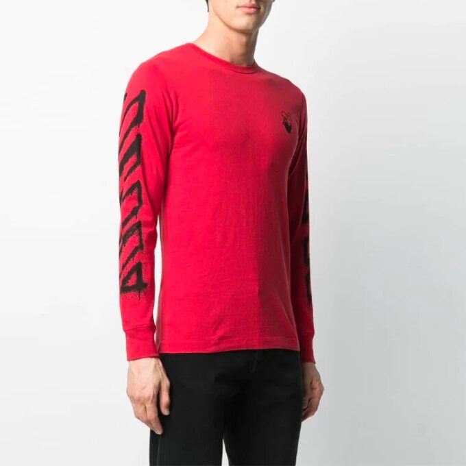 SS21 Geometry Pattern Long Sleeves Slim Fit Version Red