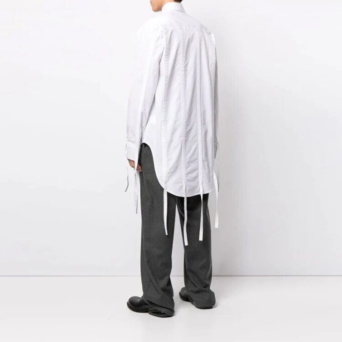 SS21 Graffiti Logo Printing Long Sleeves Shirt White