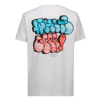 SS21 Graffiti Printing Short Sleeve White