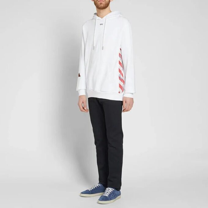SS21 hooded Logo Printing Long Sleeves Loose Fit White
