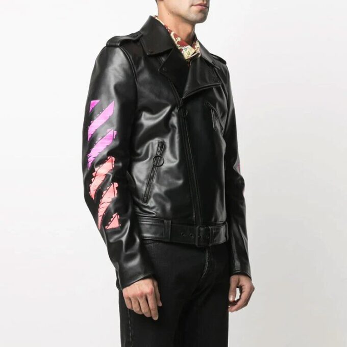 SS21 lapel Printing Jacket Black