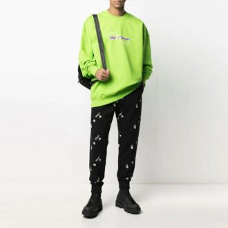 SS21 Large Logo Printing Sports Pants Black