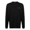 SS21 Logo Long Sleeves Round Neck Loose Fit Black