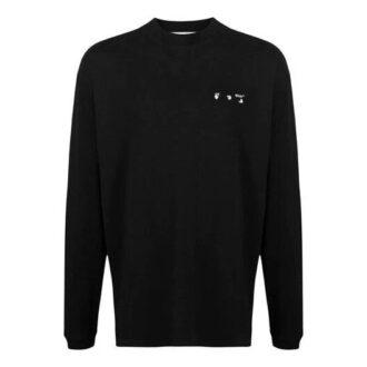 SS21 Logo Long Sleeves Round Neck Loose Fit Black