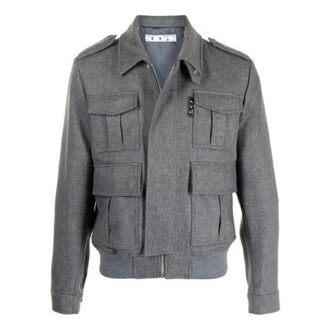 SS21 Logo Multiple Pockets Jacket Gray