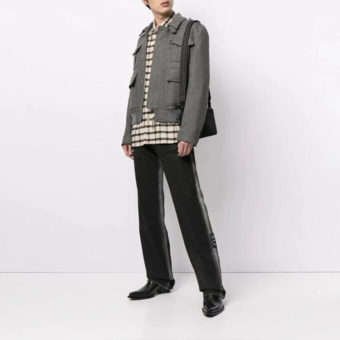 SS21 Logo Multiple Pockets Jacket Gray