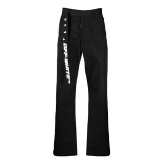SS21 Logo Pattern Belt Casual Long Pants Version Black