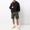 SS21 Logo Pattern Knee-Length Sports Shorts Version Green