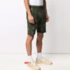 SS21 Logo Pattern Knee-Length Sports Shorts Version Green